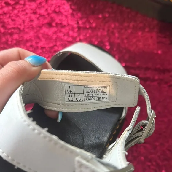 Dr. Martens Black and White Platform Sandals - Picture 5 of 8